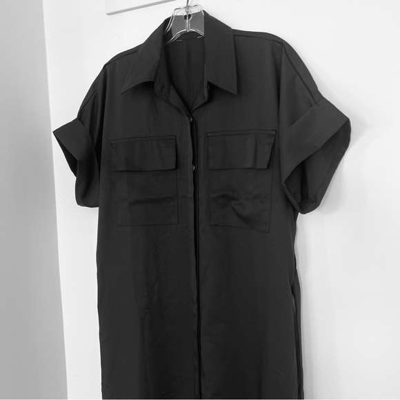 Commense Polo Pockets Tied Midi Dress Sz S Small - Picture 6 of 12